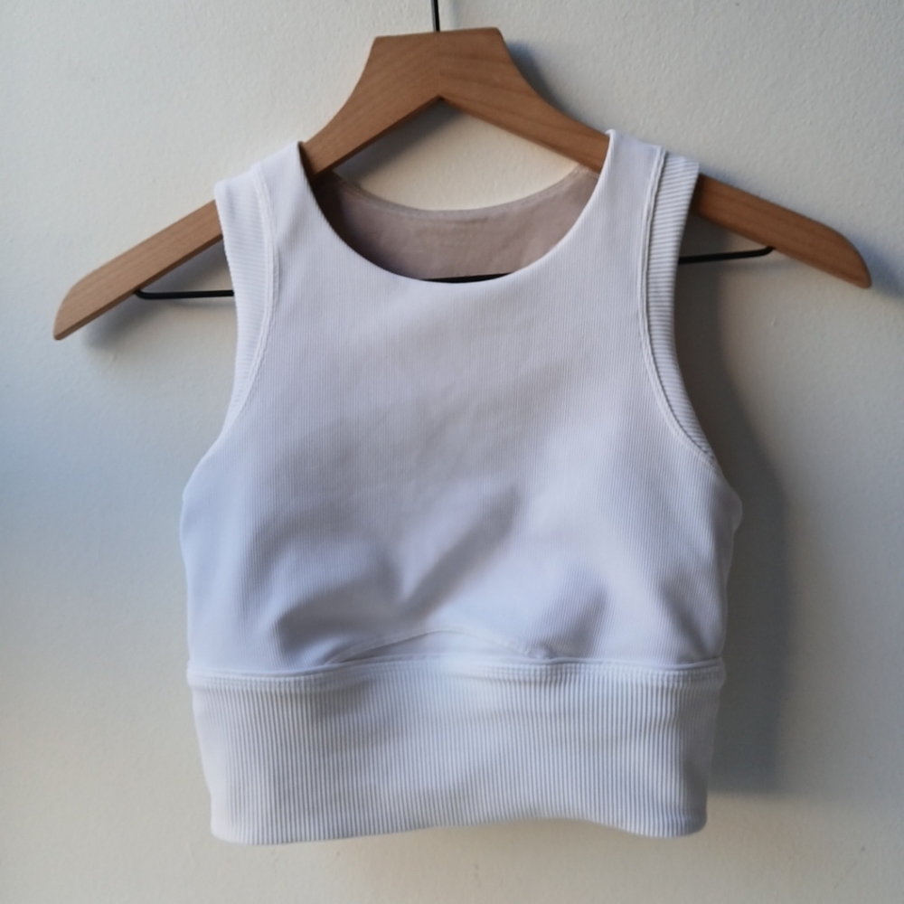 Lululemon Kick Serve Bra Texture White Women's 4